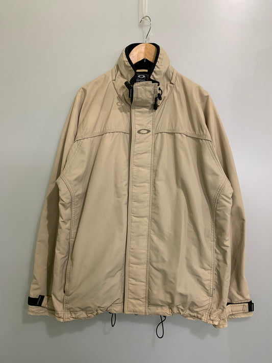 【現状渡し品】【メンズ】 OAKLEY SOFTWARE オークリー・ソフトウェア CENTER LOGO SHELL JACKET 00'S センター ロゴ シェル ジャケット メンズ アウター ナイロン 146-251023-em-10-min サイズ：L カラー：ベージュ 万代Net店