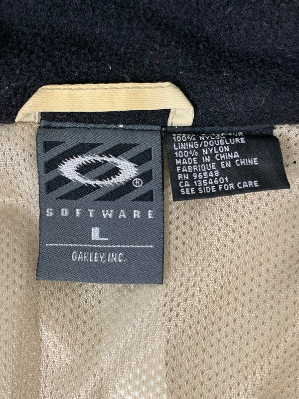 【現状渡し品】【メンズ】 OAKLEY SOFTWARE オークリー・ソフトウェア CENTER LOGO SHELL JACKET 00'S センター ロゴ シェル ジャケット メンズ アウター ナイロン 146-251023-em-10-min サイズ：L カラー：ベージュ 万代Net店