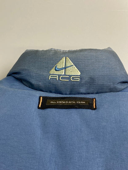 【中古品】【メンズ】 NIKE ACG ナイキ エーシージー 90'S LOGO DOWN VEST ダウンベスト 144-251018-ks-23-min サイズ：M カラー：ライトブルー 万代Net店