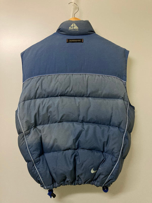 【中古品】【メンズ】 NIKE ACG ナイキ エーシージー 90'S LOGO DOWN VEST ダウンベスト 144-251018-ks-23-min サイズ：M カラー：ライトブルー 万代Net店
