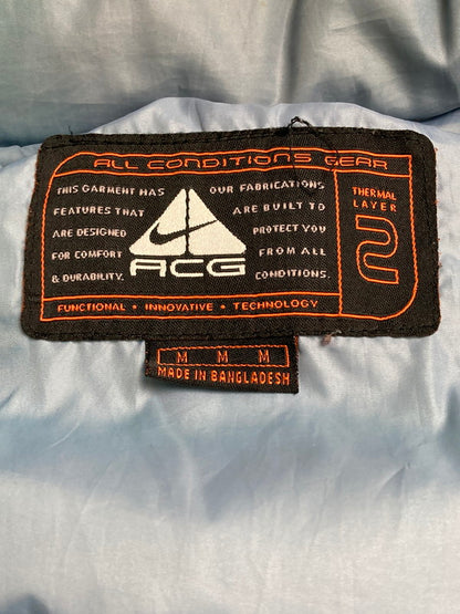 【中古品】【メンズ】 NIKE ACG ナイキ エーシージー 90'S LOGO DOWN VEST ダウンベスト 144-251018-ks-23-min サイズ：M カラー：ライトブルー 万代Net店
