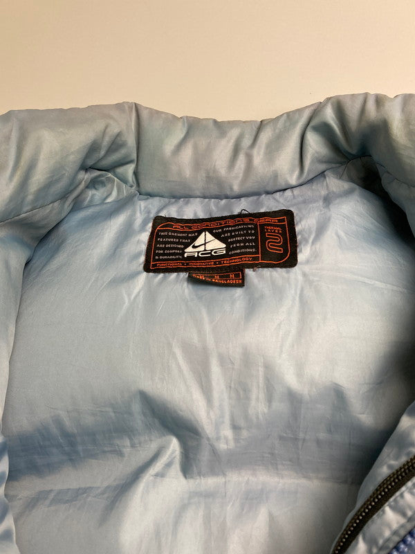 【中古品】【メンズ】 NIKE ACG ナイキ エーシージー 90'S LOGO DOWN VEST ダウンベスト 144-251018-ks-23-min サイズ：M カラー：ライトブルー 万代Net店
