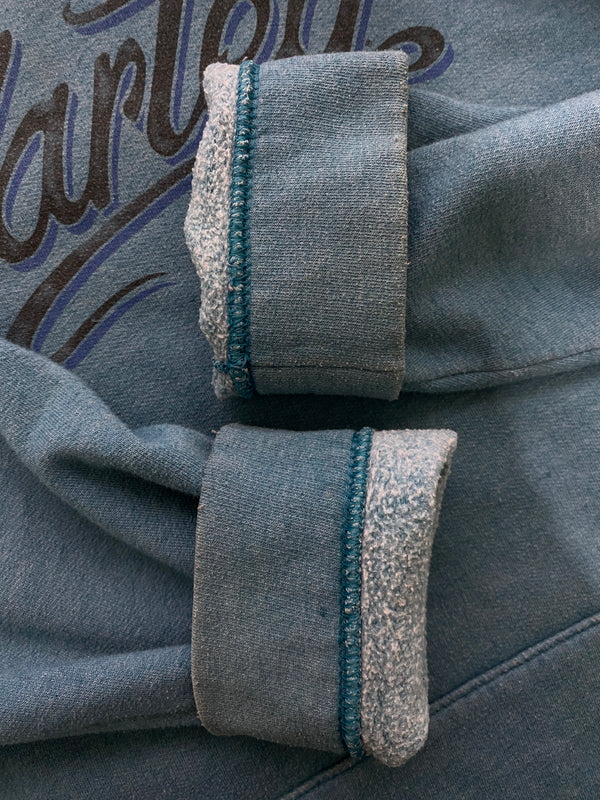 【現状渡し品】【メンズ】 HARLEY-DAVIDSON ハーレーダビッドソン LOGO HOODIE ロゴ フーディー パーカー トップス 146-260715-yn-24-min サイズ：表記なし 下記参照 カラー：ブルーグリーン 万代Net店