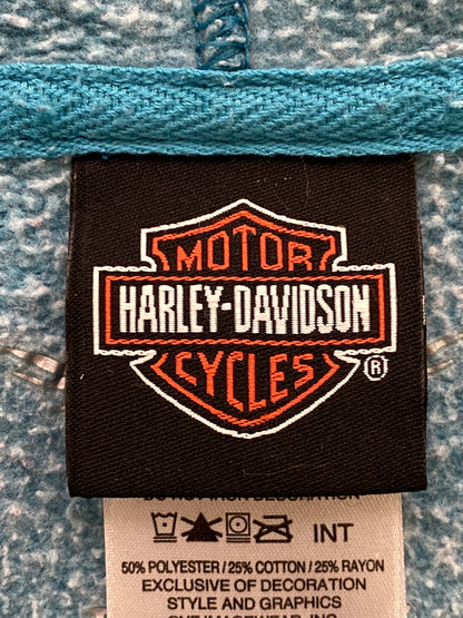 【現状渡し品】【メンズ】 HARLEY-DAVIDSON ハーレーダビッドソン LOGO HOODIE ロゴ フーディー パーカー トップス 146-260715-yn-24-min サイズ：表記なし 下記参照 カラー：ブルーグリーン 万代Net店