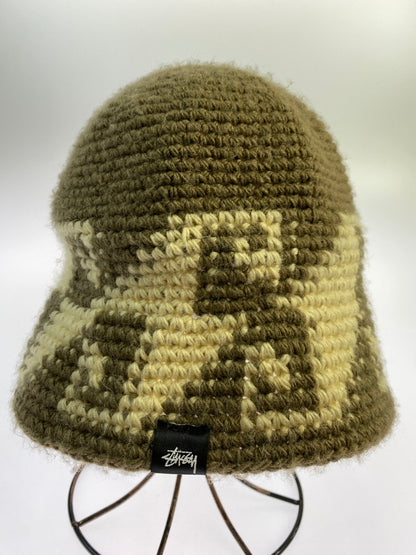 【中古品】【メンズ/レディース】 STUSSY ステューシー WAVES KNIT BUCKET 1321057 ウェーブス ニット バケット 帽子 185-251023-jt-05-min カラー：ブラウン 万代Net店