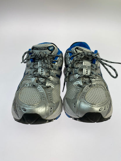 【中古品】【レディース】 asics アシックス GEL-NIMBUS 10.1 1203A543-101 ゲルニンバス 10.1 スニーカー 靴 166-251021-kk-42-min カラー：WHITE/DIRECTOIRE BLUE 万代Net店