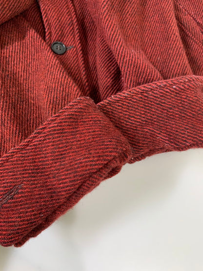 【中古品】【メンズ】 WOOLRICH ウールリッチ 70'S ノーカラーマッキーノジャケット ウール 防寒 メンズジャケット メンズアウター 146-260403-KS-09-min サイズ：M カラー：レッド系 万代Net店
