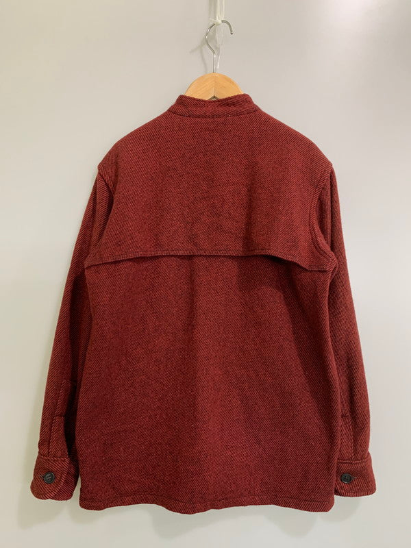【中古品】【メンズ】 WOOLRICH ウールリッチ 70'S ノーカラーマッキーノジャケット ウール 防寒 メンズジャケット メンズアウター 146-260403-KS-09-min サイズ：M カラー：レッド系 万代Net店