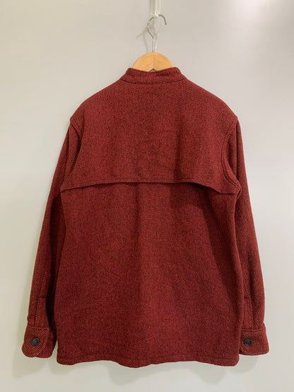 【中古品】【メンズ】 WOOLRICH ウールリッチ 70'S ノーカラーマッキーノジャケット ウール 防寒 メンズジャケット メンズアウター 146-260403-KS-09-min サイズ：M カラー：レッド系 万代Net店