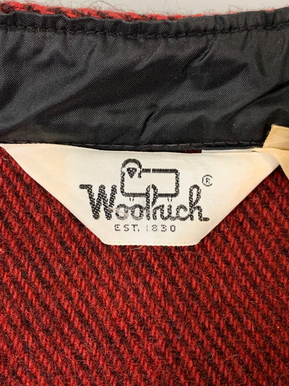 【中古品】【メンズ】 WOOLRICH ウールリッチ 70'S ノーカラーマッキーノジャケット ウール 防寒 メンズジャケット メンズアウター 146-260403-KS-09-min サイズ：M カラー：レッド系 万代Net店