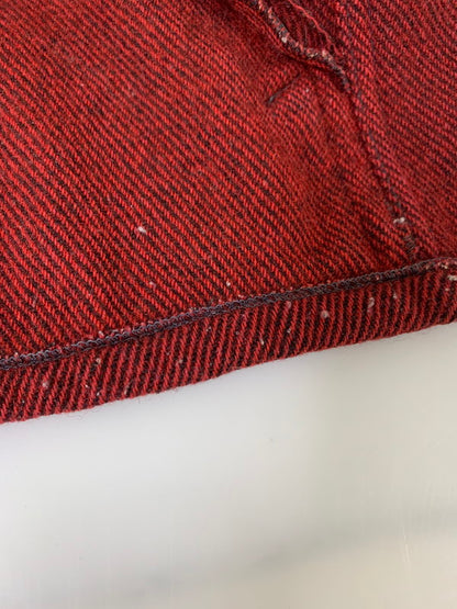 【中古品】【メンズ】 WOOLRICH ウールリッチ 70'S ノーカラーマッキーノジャケット ウール 防寒 メンズジャケット メンズアウター 146-260403-KS-09-min サイズ：M カラー：レッド系 万代Net店