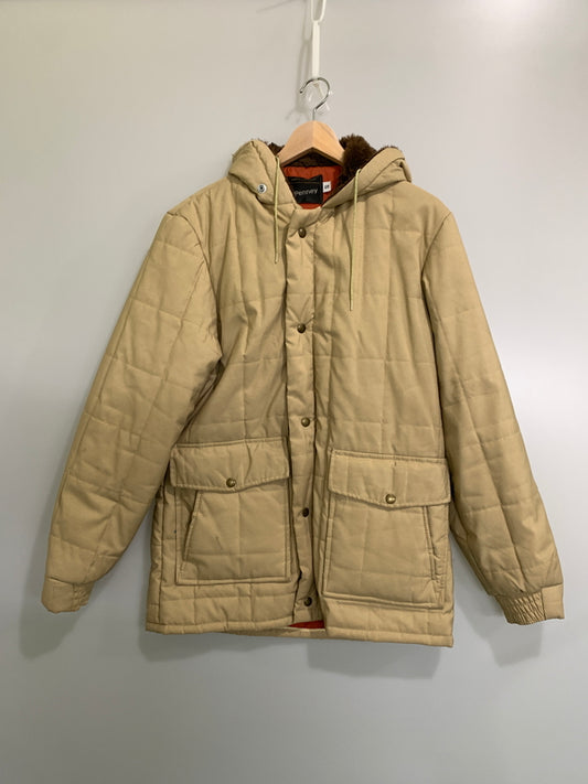 【中古品】【メンズ】 JC PENNEY ジェイシー ペニー 中綿ジャケット 70'S メンズ アウター 70年代 ヴィンテージ フーディ 146-260731-em-56-min サイズ：Ｓ カラー：ベージュ 万代Net店
