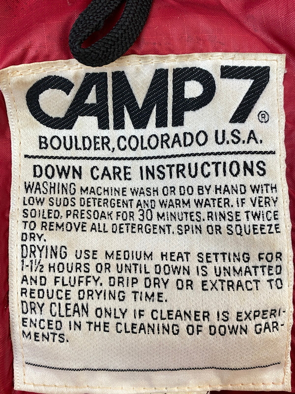 【中古品】【メンズ】 CAMP7 キャンプ セブン 70-80'S DOWN VEST 70年代 80年代 ダウン ベスト アウター ヴィンテージ 144-260922-hu-30-min サイズ：L カラー：レッド系 万代Net店