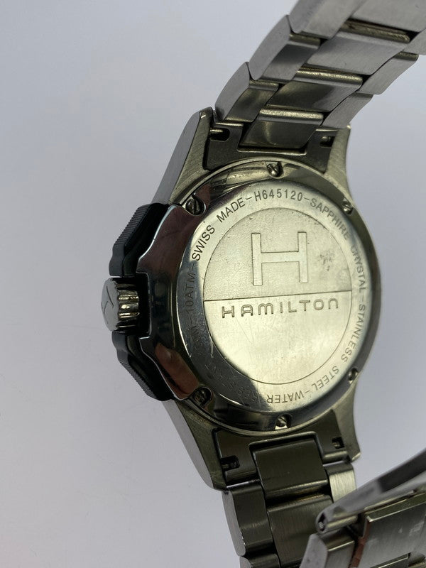 【現状渡し品】【メンズ】 HAMILTON ハミルトン H645120 カーキ キングスキューバ クロノグラフ 腕時計 197-251026-ks-38-min カラー：シルバー/ブラック 万代Net店