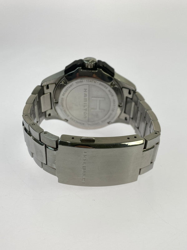 【現状渡し品】【メンズ】 HAMILTON ハミルトン H645120 カーキ キングスキューバ クロノグラフ 腕時計 197-251026-ks-38-min カラー：シルバー/ブラック 万代Net店