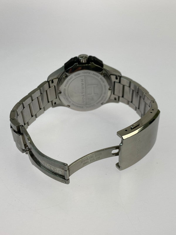 【現状渡し品】【メンズ】 HAMILTON ハミルトン H645120 カーキ キングスキューバ クロノグラフ 腕時計 197-251026-ks-38-min カラー：シルバー/ブラック 万代Net店