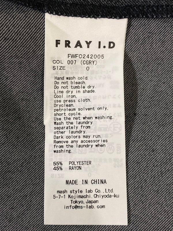 【中古品】【レディース】 FRAY ID フレイ アイディー TAILORED ONE-PIECE テーラード ワンピース FWFO242005 169-260918-hu-25-min カラー：グレー系 万代Net店