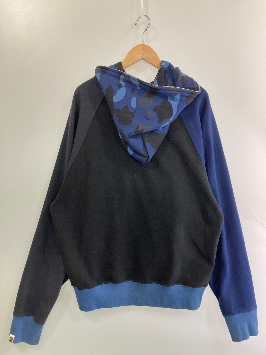 【中古品】【メンズ】 A BATHING APE ア ベイシング エイプ NAVY CAMO RELAXED FIT FULL ZIP HOODIE 001ZPI801008M フル ジップ フーディー カモ メンズ トップス パーカー 142-251024-em-34-min サイズ：L カラー：ネイビー/ブルー 万代Net店