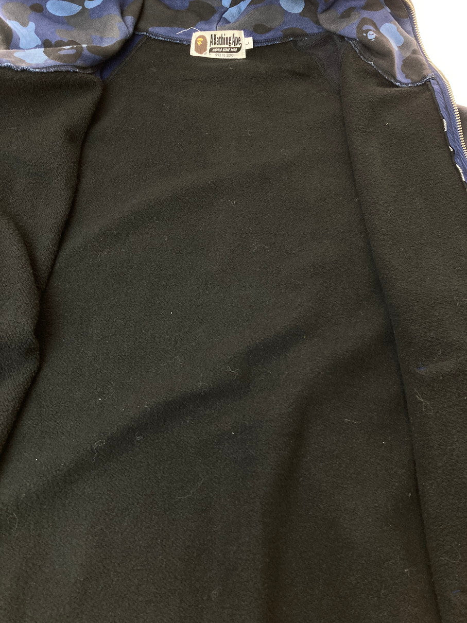 【中古品】【メンズ】 A BATHING APE ア ベイシング エイプ NAVY CAMO RELAXED FIT FULL ZIP HOODIE 001ZPI801008M フル ジップ フーディー カモ メンズ トップス パーカー 142-251024-em-34-min サイズ：L カラー：ネイビー/ブルー 万代Net店