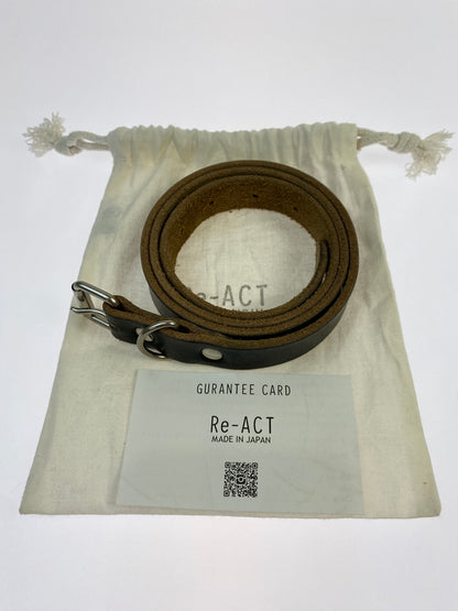【中古品】【メンズ】 REACT リアクト U.K. SADDLE NARROW BELT サドル ナロー ベルト 205-260806-yn-29-min カラー：ブラック 万代Net店