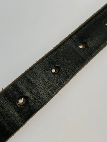 【中古品】【メンズ】 REACT リアクト U.K. SADDLE NARROW BELT サドル ナロー ベルト 205-260806-yn-29-min カラー：ブラック 万代Net店
