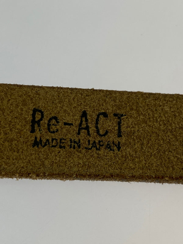 【中古品】【メンズ】 REACT リアクト U.K. SADDLE NARROW BELT サドル ナロー ベルト 205-260806-yn-29-min カラー：ブラック 万代Net店