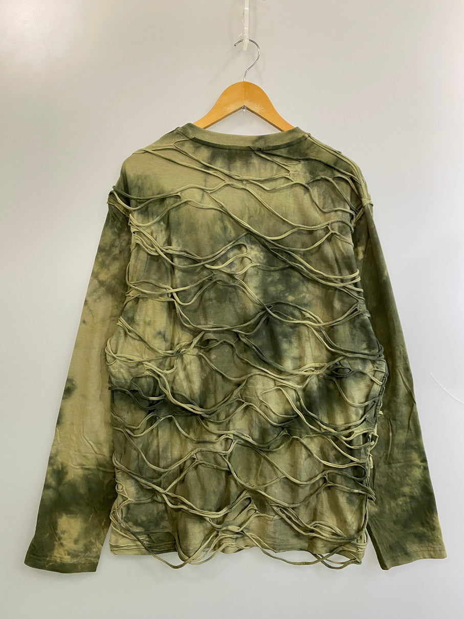 【中古美品】【メンズ】 DIESEL ディーゼル OANAY T-CRANET-LS クルーネック 長袖 シャツ メンズ トップス コットン ジャージ 141-251019-em-37-min サイズ：L カラー：グリーン 万代Net店