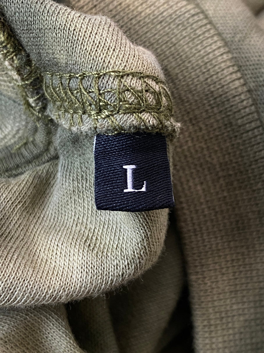 【中古美品】【メンズ】 DIESEL ディーゼル OANAY T-CRANET-LS クルーネック 長袖 シャツ メンズ トップス コットン ジャージ 141-251019-em-37-min サイズ：L カラー：グリーン 万代Net店