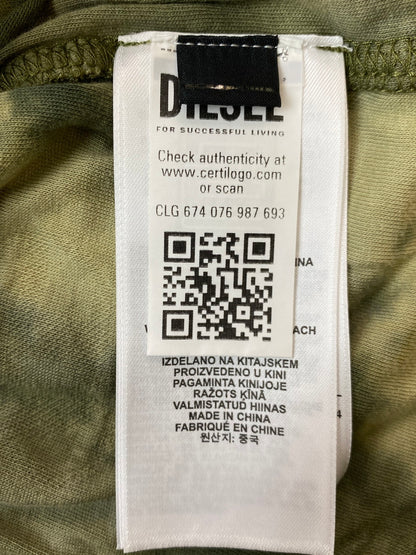 【中古美品】【メンズ】 DIESEL ディーゼル OANAY T-CRANET-LS クルーネック 長袖 シャツ メンズ トップス コットン ジャージ 141-251019-em-37-min サイズ：L カラー：グリーン 万代Net店