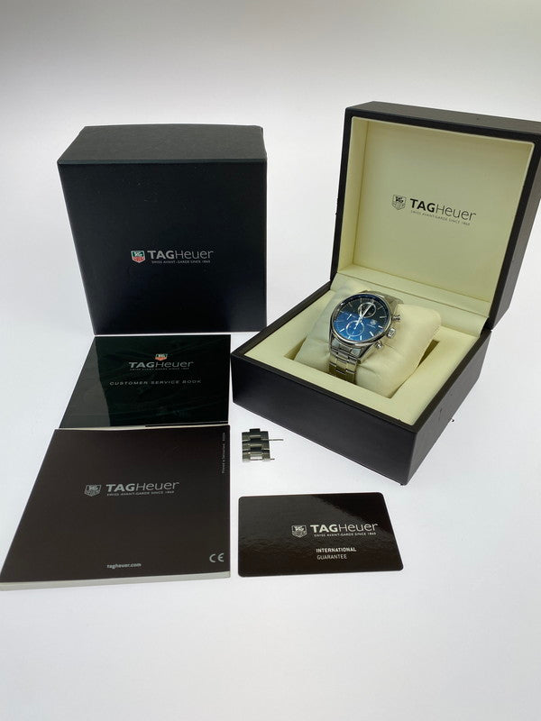 【中古品】【メンズ】 TAG HEUER タグホイヤー CAR2110.BA0724 カレラ 1887 クロノグラフ ブラック 腕時計 195-251026-ks-37-min カラー：シルバー/ブラック 万代Net店
