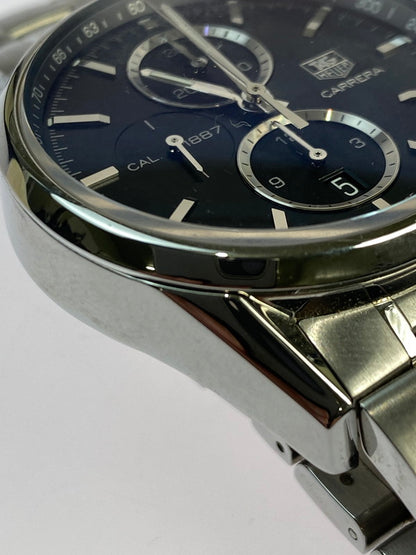 【中古品】【メンズ】 TAG HEUER タグホイヤー CAR2110.BA0724 カレラ 1887 クロノグラフ ブラック 腕時計 195-251026-ks-37-min カラー：シルバー/ブラック 万代Net店