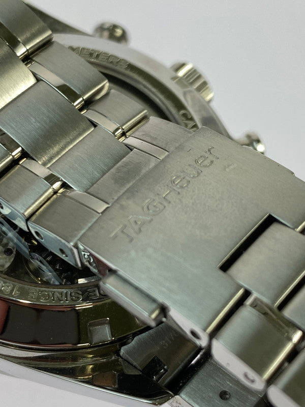 【中古品】【メンズ】 TAG HEUER タグホイヤー CAR2110.BA0724 カレラ 1887 クロノグラフ ブラック 腕時計 195-251026-ks-37-min カラー：シルバー/ブラック 万代Net店