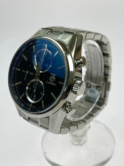 【中古品】【メンズ】 TAG HEUER タグホイヤー CAR2110.BA0724 カレラ 1887 クロノグラフ ブラック 腕時計 195-251026-ks-37-min カラー：シルバー/ブラック 万代Net店