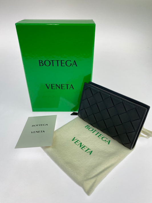 【中古品】【メンズ/レディース】 BOTTEGAVENETA ボッテガヴェネタ イントレチャート ファスナー付きコインパース 小銭入れ 181-251019-AS-24-min カラー：ブラック 万代Net店