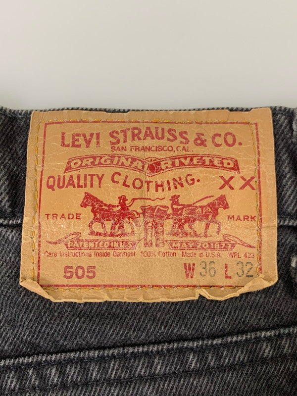 【中古品】【メンズ】 BLACK DENIM PANTS 505-0260 ブラック デニム パンツ メンズ ボトムス ジーンズ ジーパン 157-251019-em-08-min サイズ：W36×L32 カラー：ブラック 万代Net店