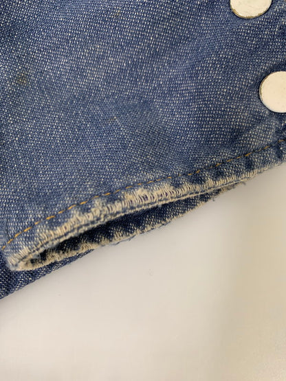 【現状渡し品】【メンズ】 ROEBUCKS ローバックス 60-70's L/S DENIM WESTERN SHIRT VINTAGE 60-70年代 ロングスリーブ デニム ウエスタンシャツ 長袖 トップス ヴィンテージ 146-251030-kk-26-min サイズ：L カラー：ライトインディゴ 万代Net店