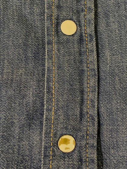 【現状渡し品】【メンズ】 ROEBUCKS ローバックス 60-70's L/S DENIM WESTERN SHIRT VINTAGE 60-70年代 ロングスリーブ デニム ウエスタンシャツ 長袖 トップス ヴィンテージ 146-251030-kk-26-min サイズ：L カラー：ライトインディゴ 万代Net店