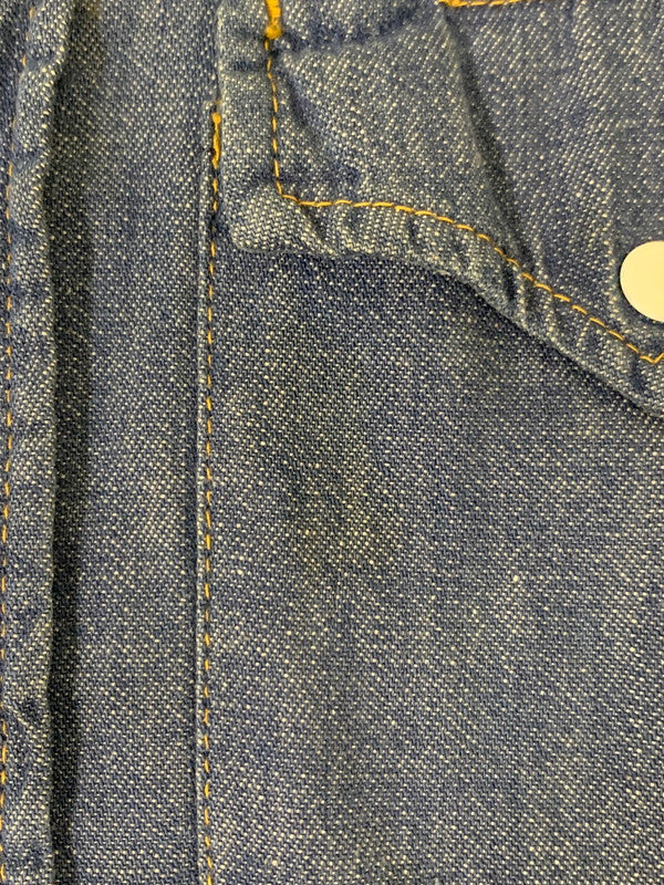 【現状渡し品】【メンズ】 ROEBUCKS ローバックス 60-70's L/S DENIM WESTERN SHIRT VINTAGE 60-70年代 ロングスリーブ デニム ウエスタンシャツ 長袖 トップス ヴィンテージ 146-251030-kk-26-min サイズ：L カラー：ライトインディゴ 万代Net店