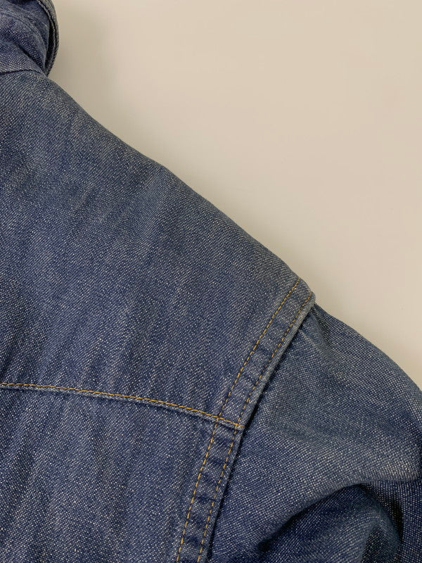 【現状渡し品】【メンズ】 ROEBUCKS ローバックス 60-70's L/S DENIM WESTERN SHIRT VINTAGE 60-70年代 ロングスリーブ デニム ウエスタンシャツ 長袖 トップス ヴィンテージ 146-251030-kk-26-min サイズ：L カラー：ライトインディゴ 万代Net店