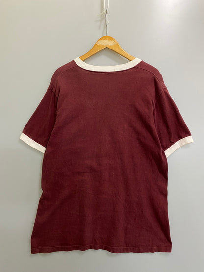 【現状渡し品】【メンズ】 STEDMAN ステッドマン 80S TEXAS AGGIES TEE 80年代 テキサス アギーズ Tシャツ メンズ トップス 半袖 ヴィンテージ 146-260720-em-29-min サイズ：Ｌ（42-44） カラー：ワインレッド 万代Net店