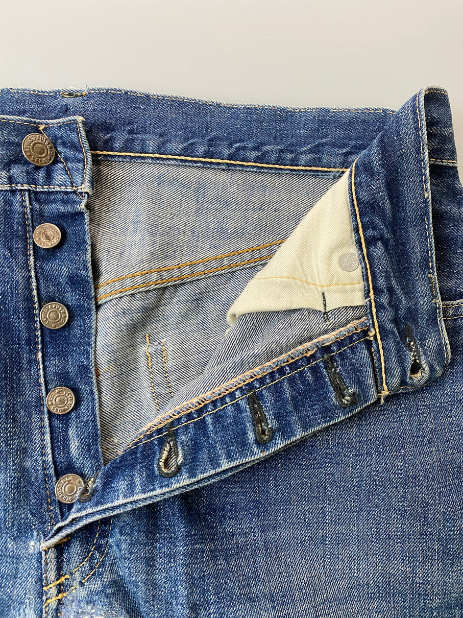 【現状渡し品】【メンズ】 Levi's リーバイス 60's 501 DENIM PANTS 60年代 デニムパンツ A-TYPE BIGE ボトムス 157-251022-yn-18-min サイズ：W33 L31 カラー：インディゴ 万代Net店