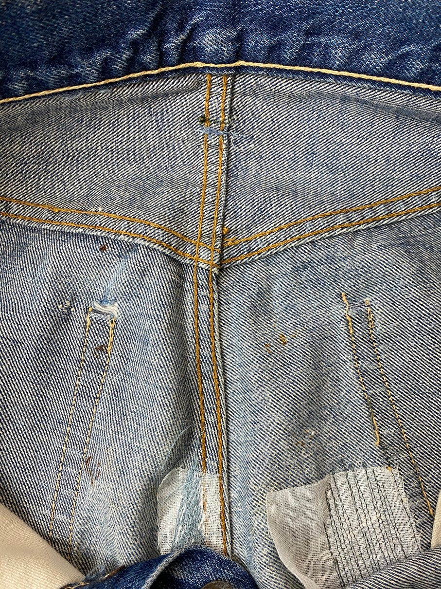 【現状渡し品】【メンズ】 Levi's リーバイス 60's 501 DENIM PANTS 60年代 デニムパンツ A-TYPE BIGE ボトムス 157-251022-yn-18-min サイズ：W33 L31 カラー：インディゴ 万代Net店