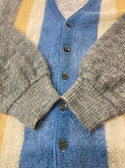 【中古品】【メンズ】 BARCLAY バークレイ 60S MOHAIR CARDIGAN 60年代 モヘアカーディガン メンズ トップス ニット ヴィンテージ 146-251024-em-26-min サイズ：M カラー：グレー系 万代Net店
