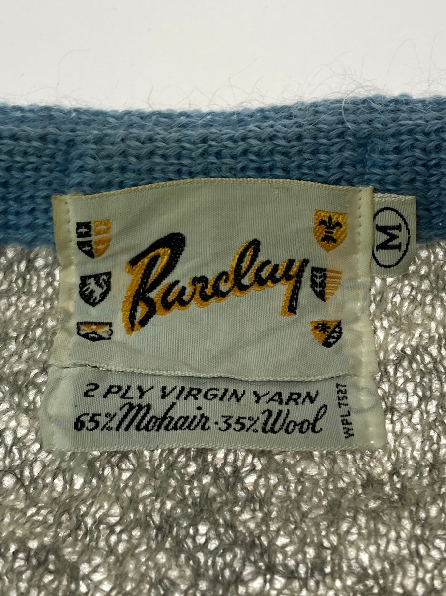 【中古品】【メンズ】 BARCLAY バークレイ 60S MOHAIR CARDIGAN 60年代 モヘアカーディガン メンズ トップス ニット ヴィンテージ 146-251024-em-26-min サイズ：M カラー：グレー系 万代Net店