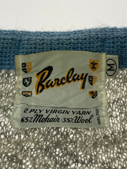 【中古品】【メンズ】 BARCLAY バークレイ 60S MOHAIR CARDIGAN 60年代 モヘアカーディガン メンズ トップス ニット ヴィンテージ 146-251024-em-26-min サイズ：M カラー：グレー系 万代Net店