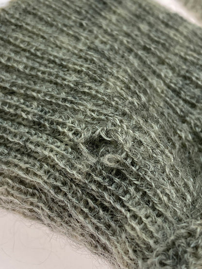 【中古品】【メンズ】 BARCLAY バークレイ 60S MOHAIR CARDIGAN 60年代 モヘアカーディガン メンズ トップス ニット ヴィンテージ 146-251024-em-26-min サイズ：M カラー：グレー系 万代Net店