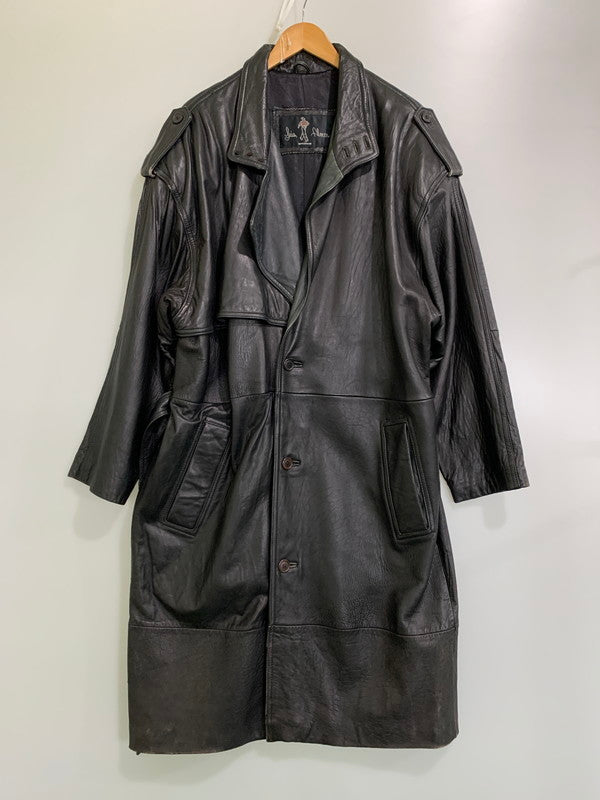 【現状渡し品】【メンズ】 LUIS ALVEAR LEATHER COAT レザーコート アウター 146-251122-AS-5-min サイズ：下記参照 カラー：ブラック 万代Net店