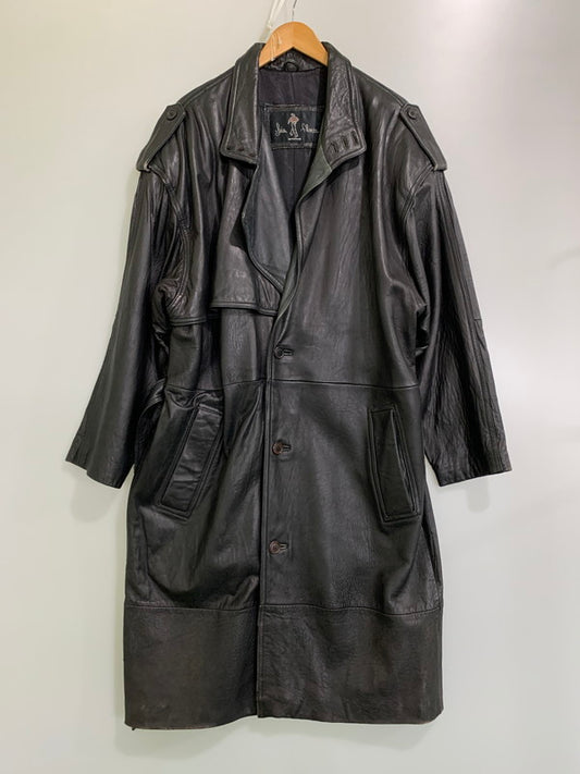 【現状渡し品】【メンズ】 LUIS ALVEAR LEATHER COAT レザーコート アウター 146-251122-AS-5-min サイズ：下記参照 カラー：ブラック 万代Net店