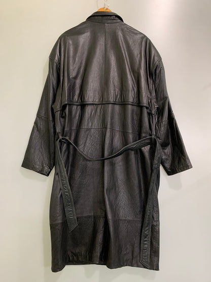 【現状渡し品】【メンズ】 LUIS ALVEAR LEATHER COAT レザーコート アウター 146-251122-AS-5-min サイズ：下記参照 カラー：ブラック 万代Net店