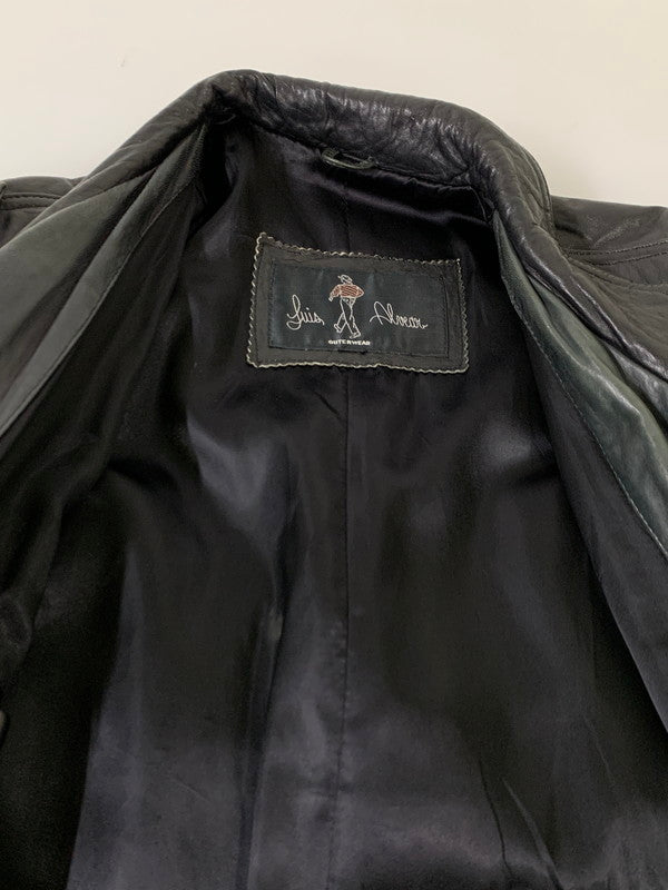 【現状渡し品】【メンズ】 LUIS ALVEAR LEATHER COAT レザーコート アウター 146-251122-AS-5-min サイズ：下記参照 カラー：ブラック 万代Net店